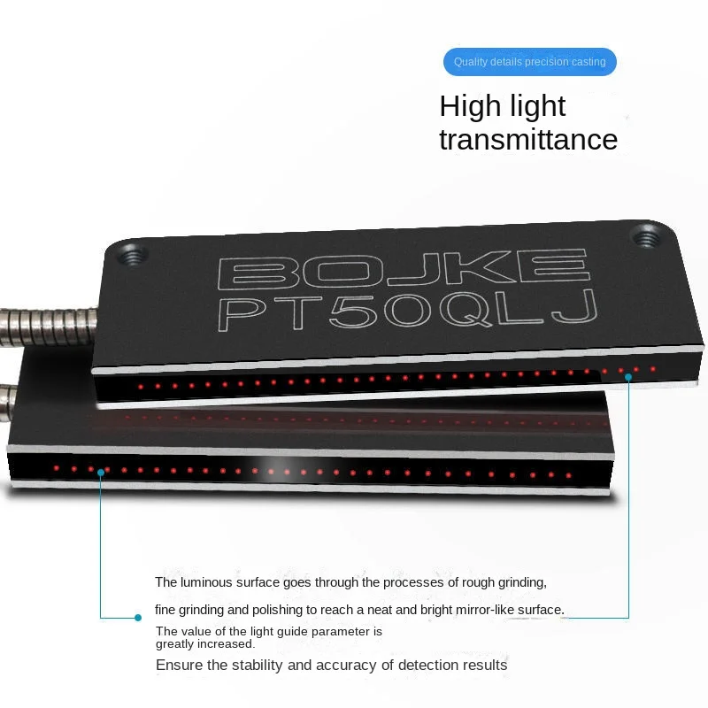 Reflective Area Rectangular Matrix Fiber Optical Sensors Grating Light Screen PR Pt25 30 35 40 50ql