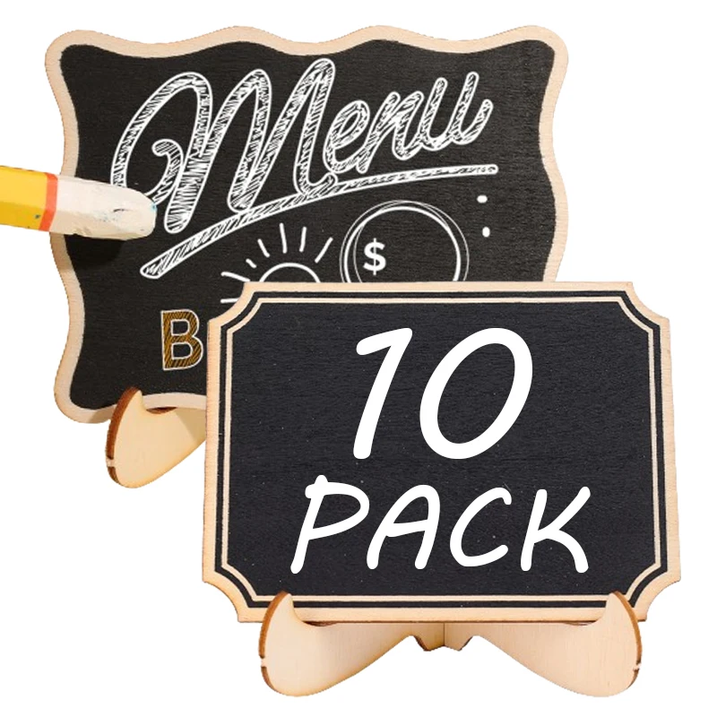 Reusable Mini Small Wooden Chalk Blackboard For Wedding Party itchen Restaurant Signs Chalkboard DIY Message Paint Wood Boards