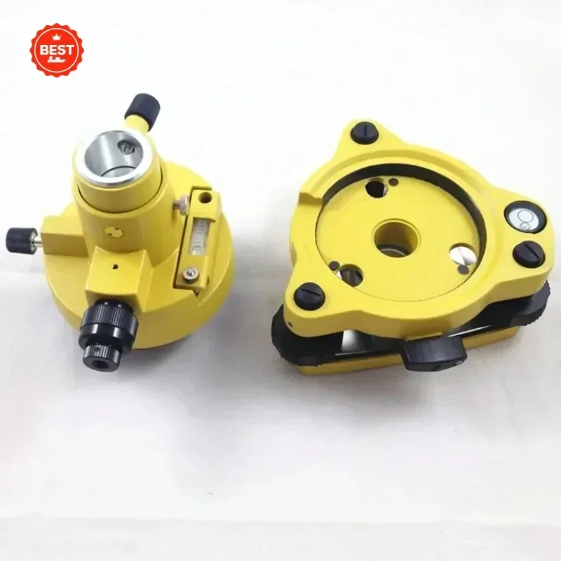 High Quality Survey Accessories Tribrach and Adapter W/Optical Plummet Fits Prism, Strong and Durable,Striking Yellow