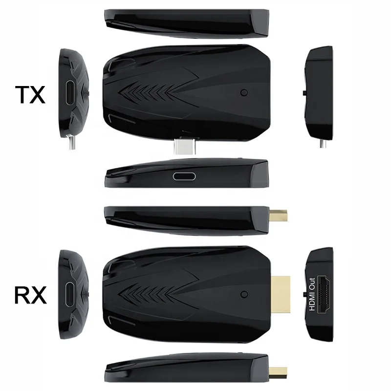 150M Wireless USB C to HDMI Extender Transmitter and Receiver Kit TX RX for TV Monitor Projector