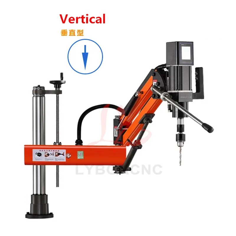 Electric Tapping Arm Vertical/Universal Tapper Drilling Threading Tools M3-M16 M3-M20 Driller with ISO/JIS/DIN Chucks Optional