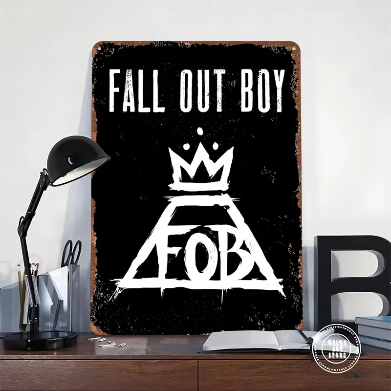 Fall Out Boy Tin Plaque Poster Customized Wall Art Retro Vintage Metal Signs for Room Bedroom Decoration Gaming Bar Accessories