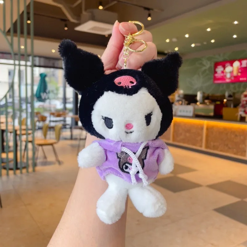 Breloczki pluszowe Hello Kitty Melody Cinnamoroll Kuromi Purin, kawaii breloczki, zawieszki do torebek, akcesoria.