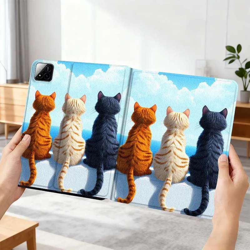 

Popular Cat Cartoon Art Gift For Xiaomi Mi Pad Mini 4 5 6 7 SE Pro Plus Redmi Pad 2 SE 2025 8.8 11 Foldable Tablet Case