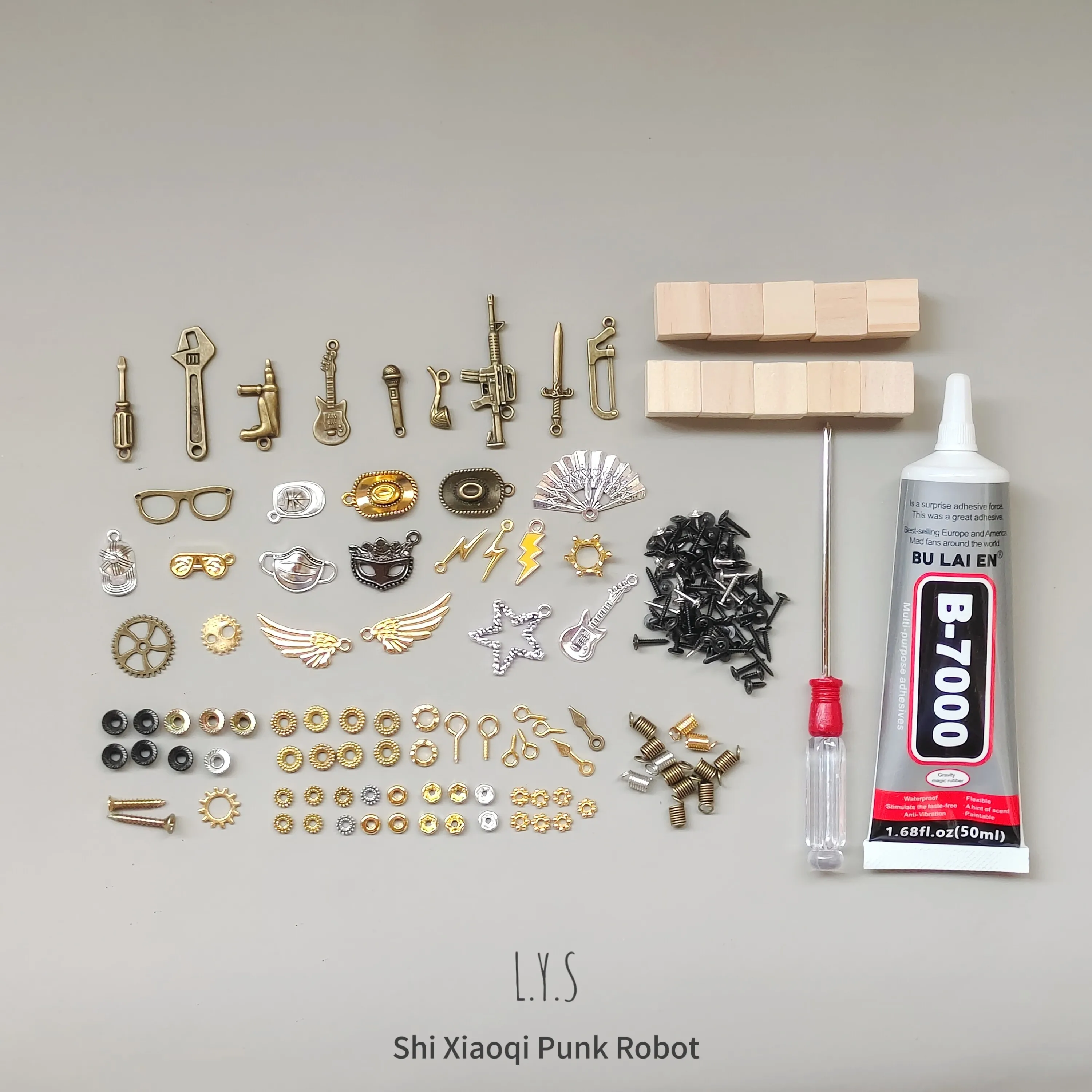 2026 New Steampunk Punk Robot Diy Material Kit Version A With Tools Paint Brushes Metal Parts Make Ten Styles Handmade Craft