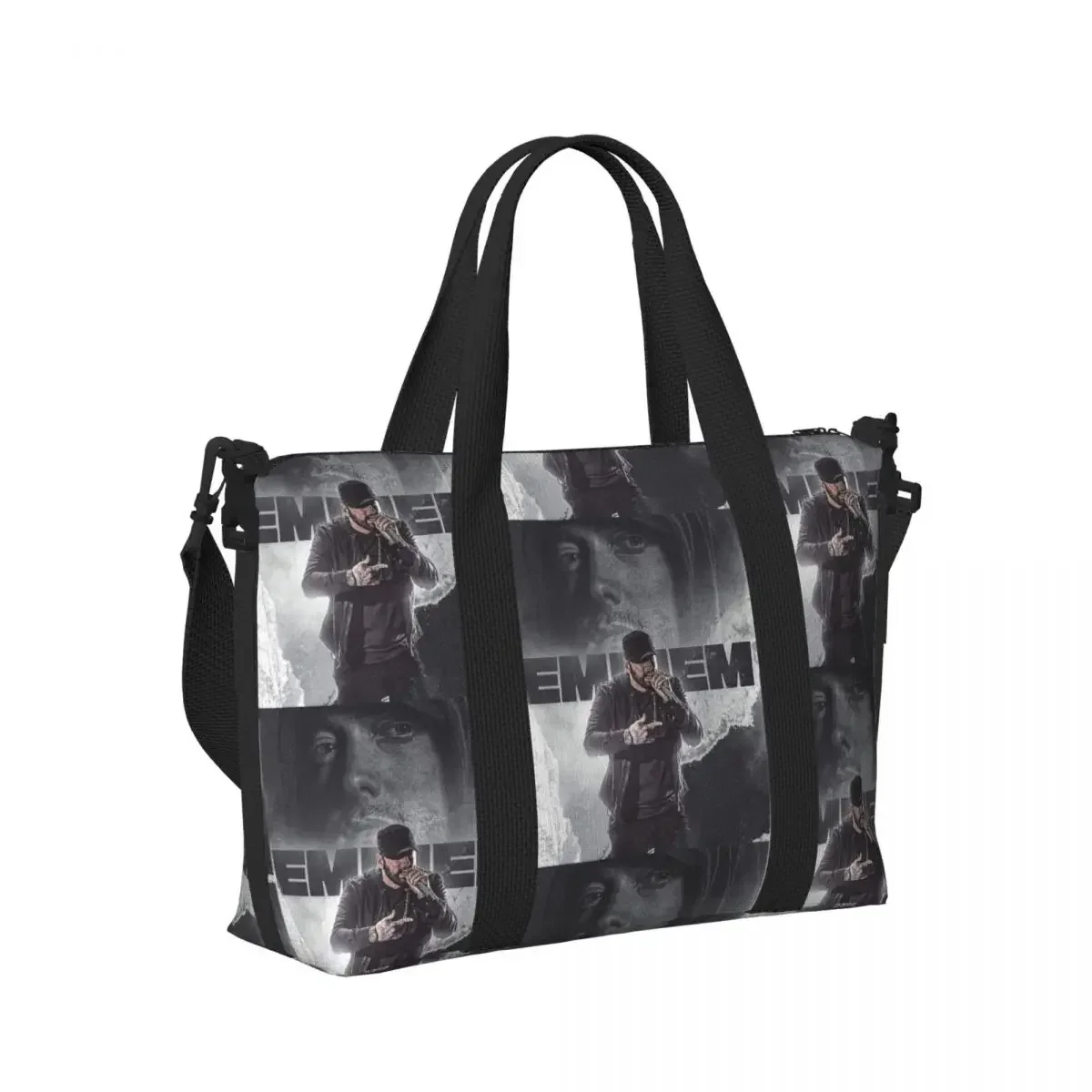 

Eminem American Pop Music Hip Hop Rapper Beach Travel Bag Tote Bags for Gym Yoga Women Shopping Duffle Shoulder Bag