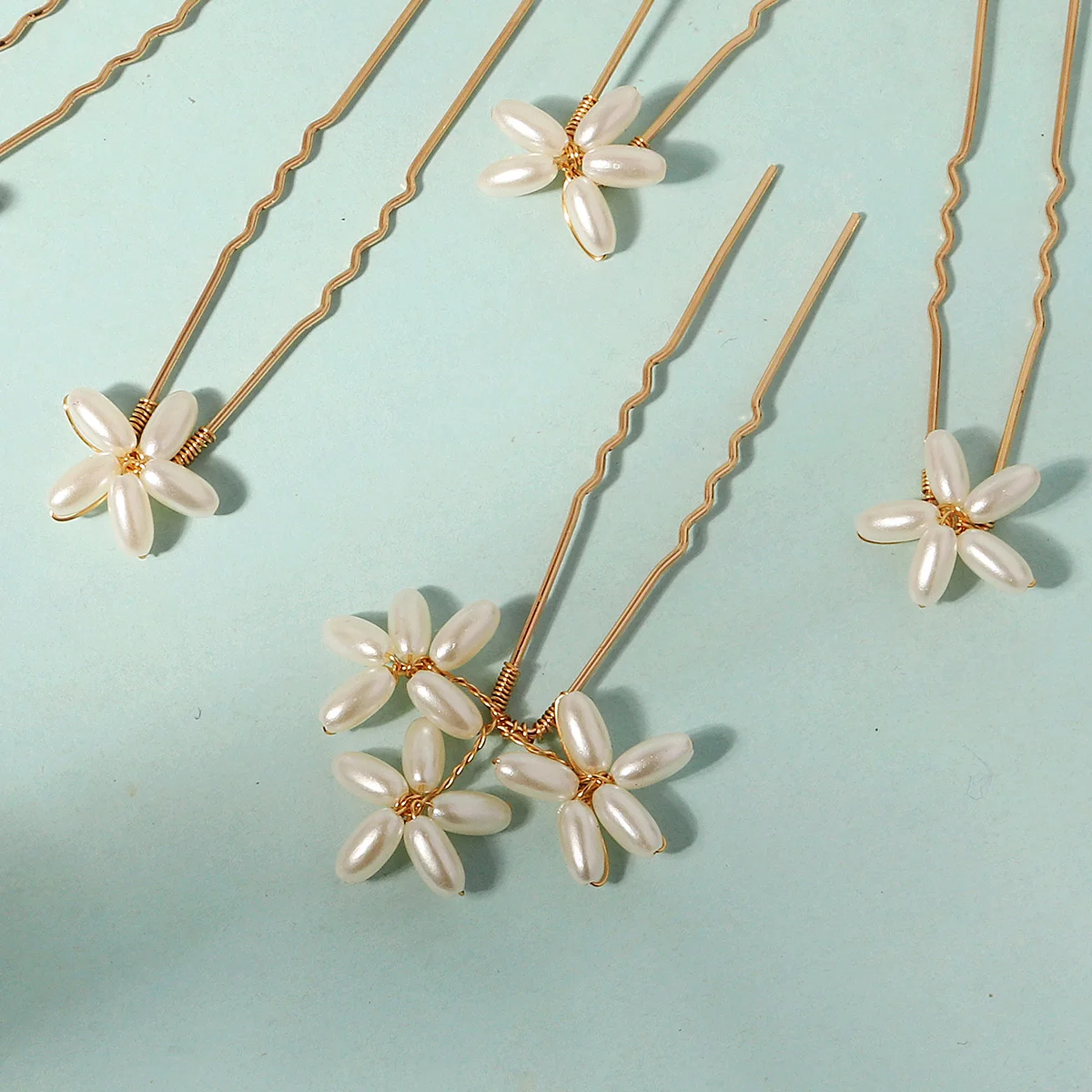 10PK/Set Fashion Pearl Flower Hairpin Exquisite Daily Hairpin Headdress For Women Bridal Wedding Jewelry Hair Accessories image 5