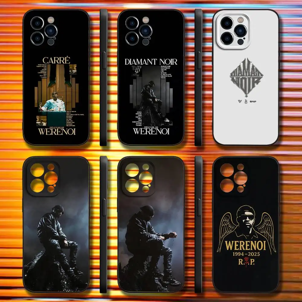 

W-Werenoi Diamant Noir Phone Case For iPhone 17,16,15,14,13,12,11,Pro,Max,Plus,X,XS,SE4,E,Mini,Soft Black Case