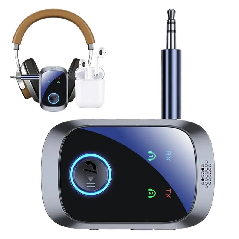 

Wireless Transmitter And Receiver Audio Aux Receiver Hifi Stereo 2 In 1 Double Connection Multipoint For Game Consoles Tvs Gym