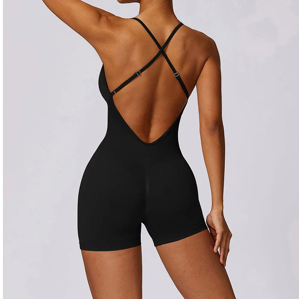 Gym Set Fitness Bodysuit Seamless Sportswear Women Tracksuits Push Up Workout Clothes Jumpsuit Buttery-Soft One-piece Yoga Suit