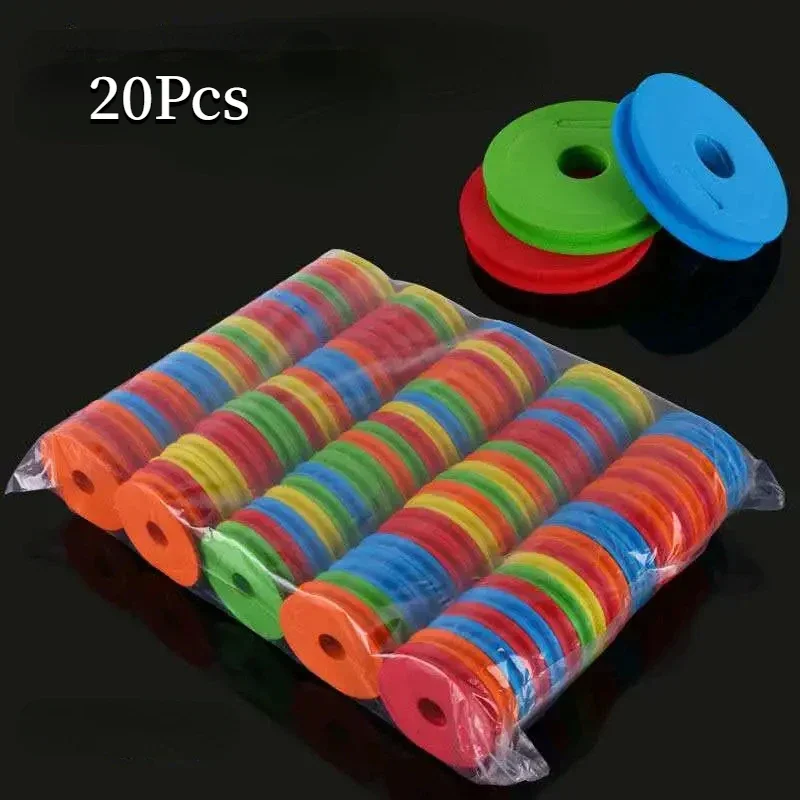 20Pcs EVA Foam Spools Fishing Winding Board Fishing Hook Line Tackle Foam Spool Trace Wire Swivel Tackle Fish Line Tools