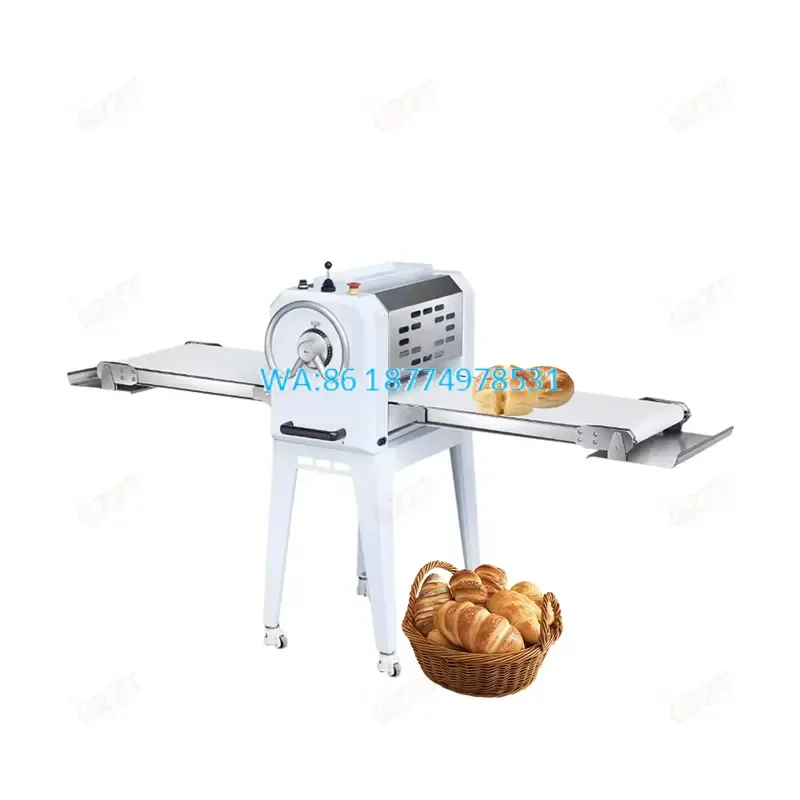 Wmwmnu for Commercial 400mm Conveyor Belt Width Heavy Duty Dough Sheeter Rolling for Croissant Pastry Making
