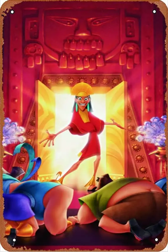 The Emperor's New Groove 2000 movie poster Retro tin Sign Wall Art Decor Metal Sign Decoration Sign 8x12 inch sign
