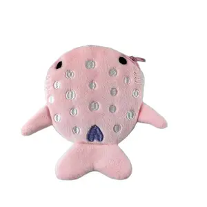 Weiche Plüschzipper -Münzgeldbörse für Kinder, schöner Hai, kleine Brieftasche für Teenager -Mädchen und Frauen, Kawaii -Datenbanken, Kopfhörerbeutel 6 Hauptverkäufe Plüschwährungstasche - №3