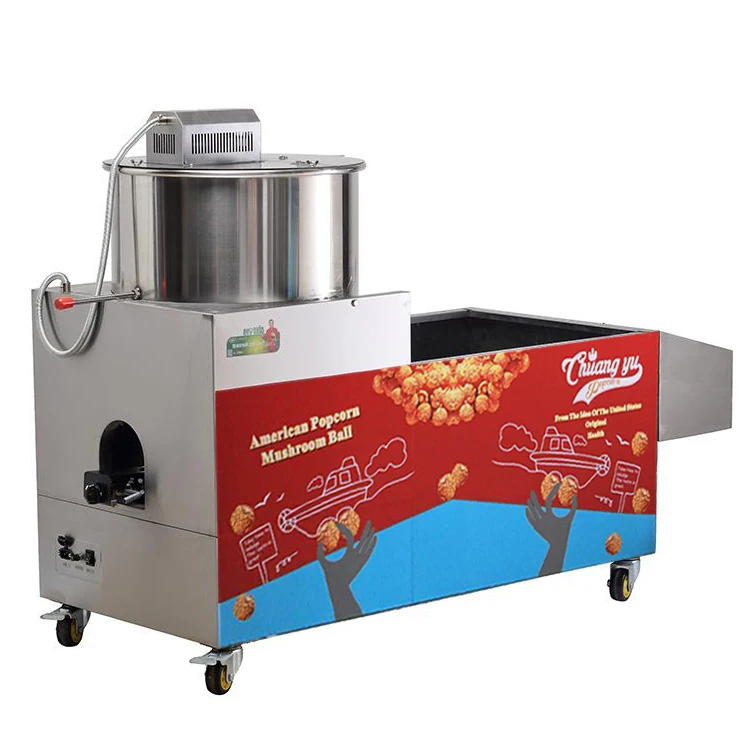 Gas Stainless Steel Popcorn Equipment Snack Machines Large Popcorn Making Machine