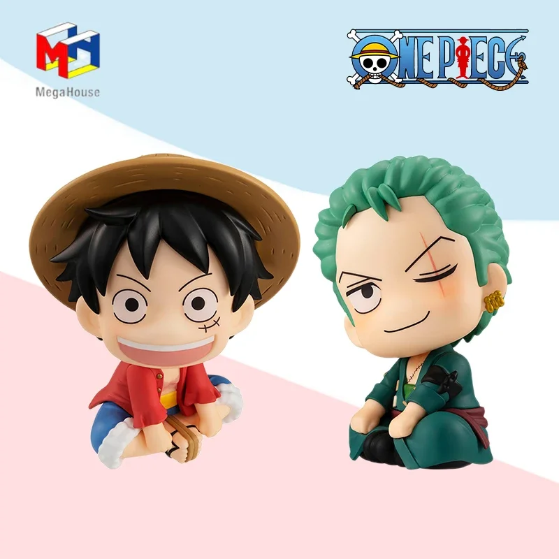 En Stock caja Original LOOK UP ONE PIECE LUFFY ZORO Anime Pvc figura modelo Kit acabado juguete para regalo para niños