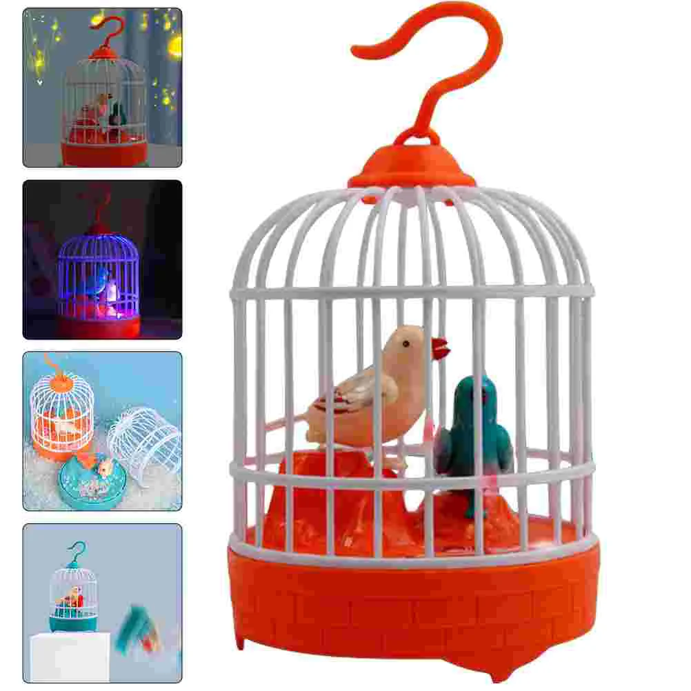 Electronic Children's Birdcage Kids Sports Toys Ferret Plastic Parrot Fluttering Birds
