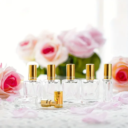 Imagen 2 del producto 12 Uds + 6 accesorios botella de spray de perfume transparente de 15ml, incluida 12 botellas de spray, 3 entradas y 3 artefactos subembalados