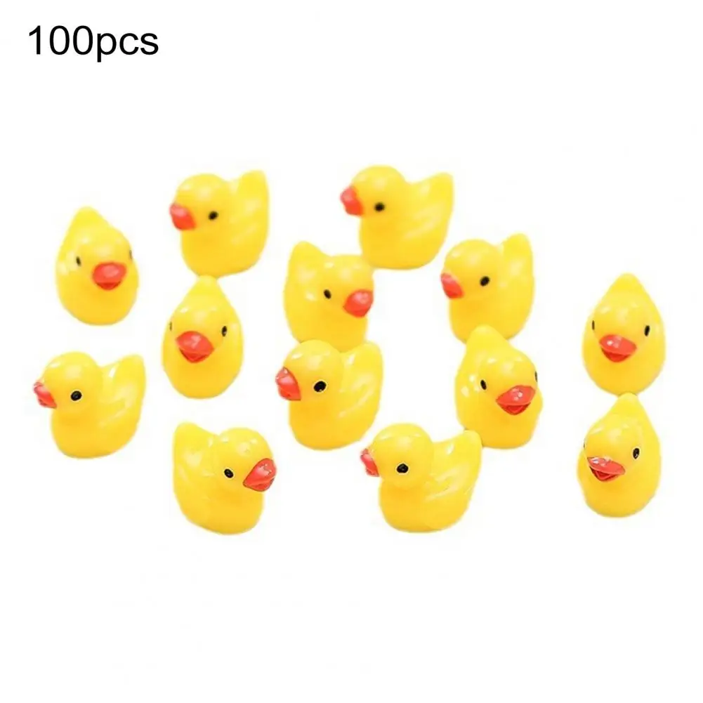 Ornamen Bebek Mini Set Patung Bebek Mini Ornamen Bebek Kuning Kartun Miniatur untuk Peri Microlandscapes Diy untuk Dekorasi