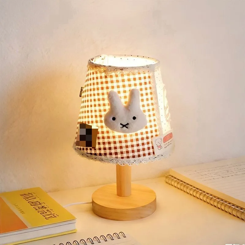 

New Kawaii Miffy Rabbit Bedhead Desk Lamp Cute Cartoon Creative Room Bedroom Desktop Decoration Nightlight