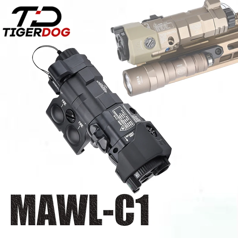 MAWL-C1 Metal Hight Power Laser Pointer 3 Range Adjust Weapon Light Red Dot Green Blue IR Laser With Tail Cap MAWL Indicator