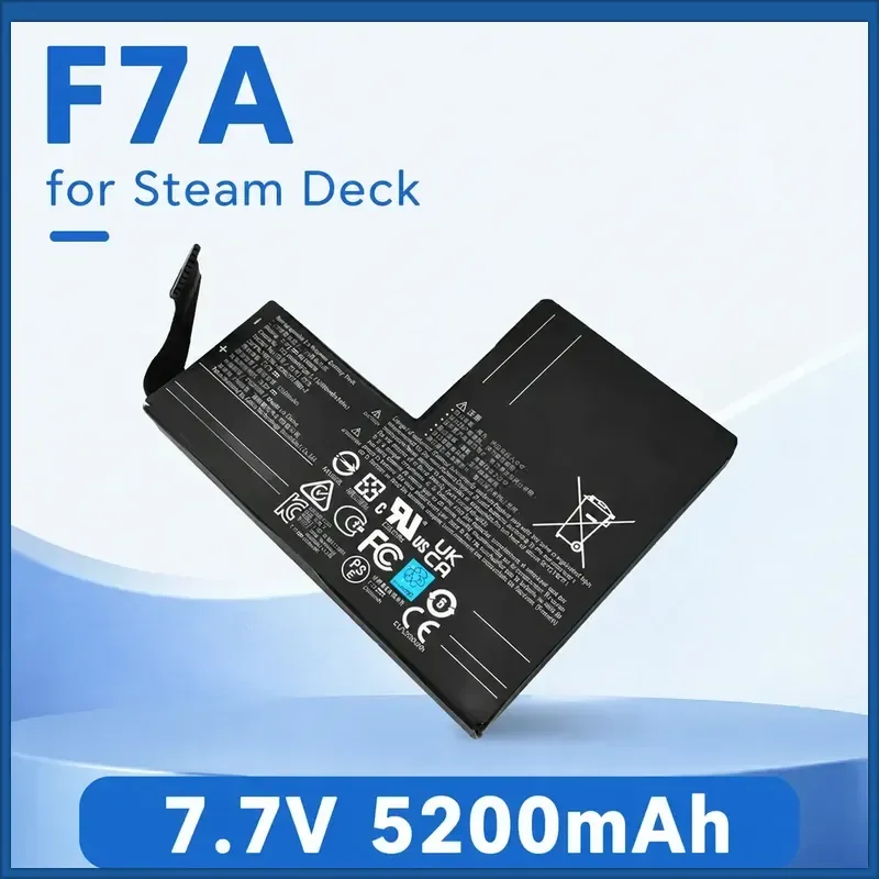 F7A 5200mAh 7.7V Lithium Polymer Replacement Battery Suitable for Steam Deck Handheld Game Controller Rechargeable Battery