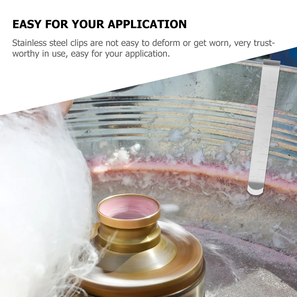 

20pcs Marshmallow Stabilizing Clips Stainless Steel Candy-Floss Machine Clamps For Sugar Making Supplies Secure Netting Fixing