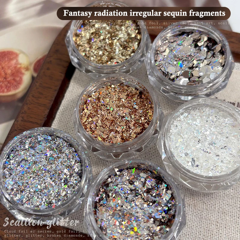 1 Box Mini Sprankelende Ster Nagel Glitter Sprankelende Pentagram Nageldecoratie Nagelsalon Ontwerp Accessoires DIY Nail Art Design