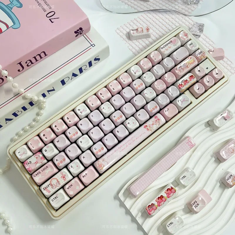 Keycaps with high aesthetic value, glazed PBT, five sided heat sublimation MOA, highly compatible with mechanical keyboards
