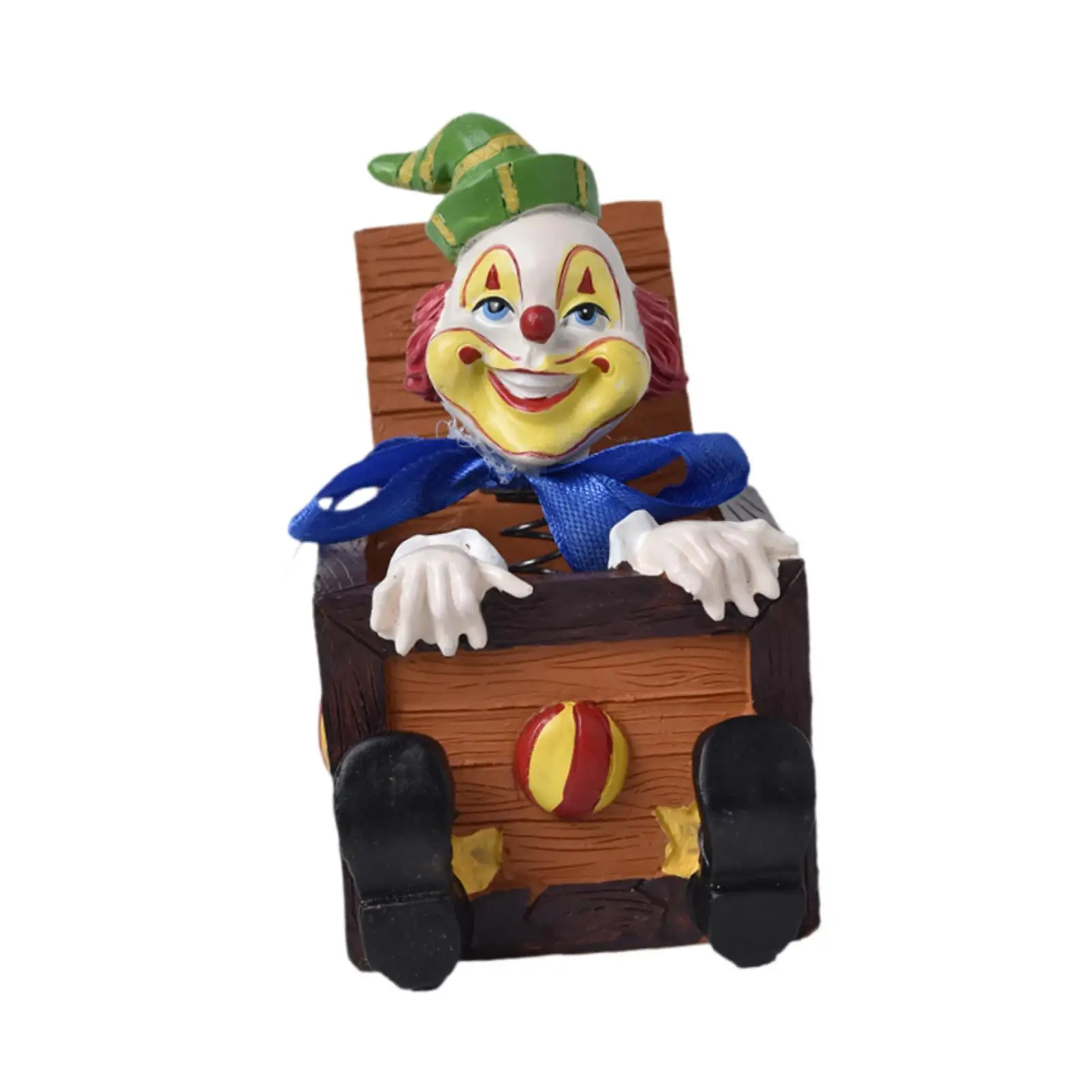 Clown Doll Statue Cute Cartoon Home Table Birthday Party Collectible Art Figures Adorable Interesting Halloween Clown Ornaments