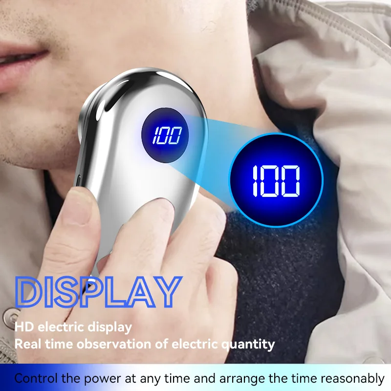 Electric shaver waterproof rechargeable mini shaver floating head keychain beard shaver