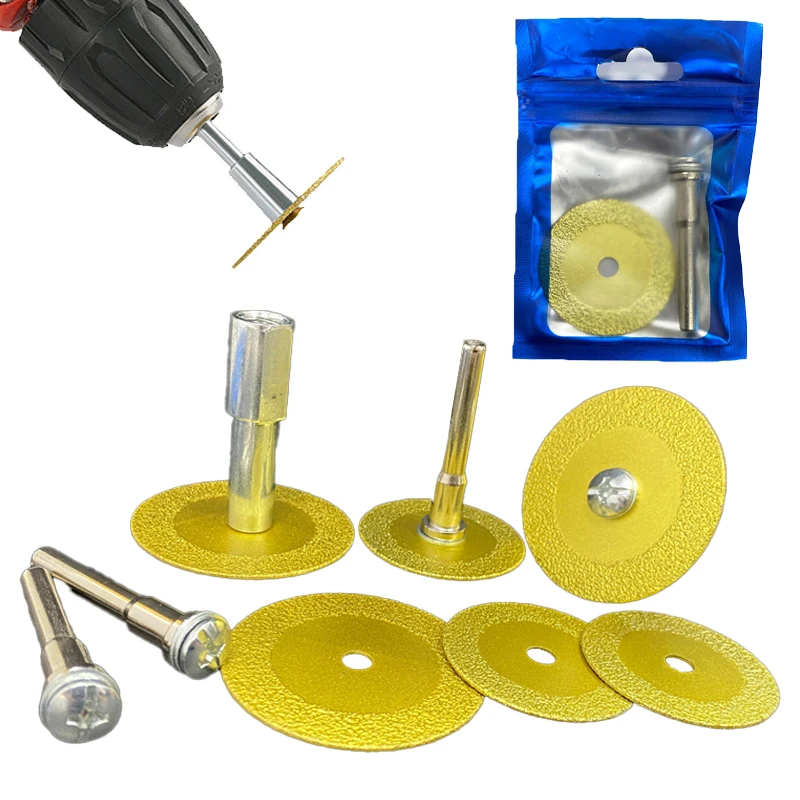 

40/50mm Brazed Diamond Electric Drill Saw Blade Marble Jade Ceramic Engraving Blade Cutting Blade Disc Grinder Rotary Tools