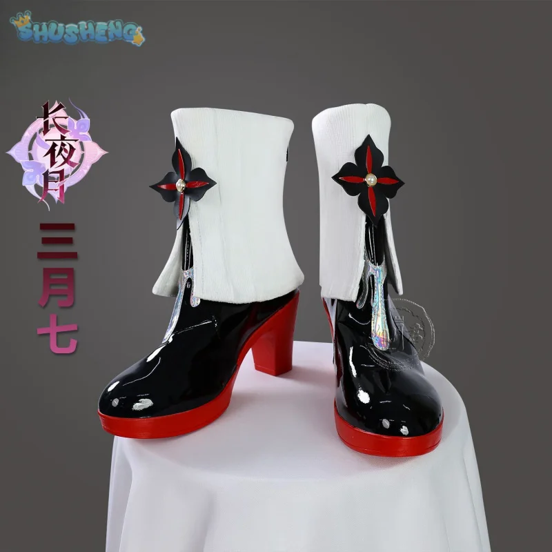 

Обувь для косплея 7 марта, игра Honkai: Star Rail, вечерние мужские и женские модные кожаные короткие ботинки на Хэллоуин и высоком каблуке