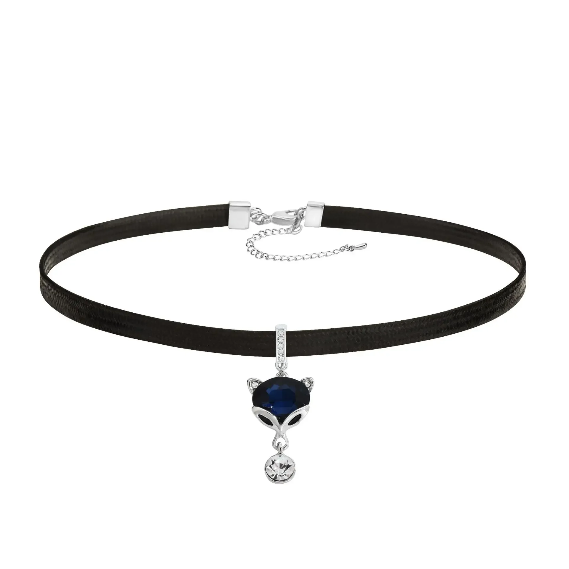 

Neck ring, fox skin collar, women's fashionable leather rope necklace, light luxury niche neck chain, collarbone chain