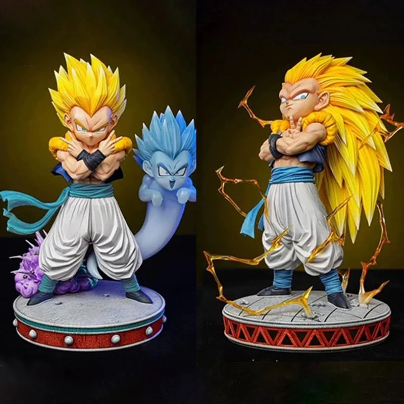 

Dragon Ball Z Gotenks SSJ3 Кукла ручной работы Super Saiyan 3 Gotenks Фигурка 25 см Статуя из ПВХ Коллекция Модель Игрушка Орнамент