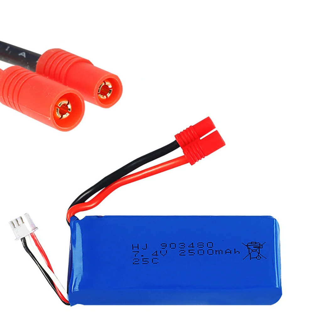 5 pz/lotto 2S 7.4V 2500mAh 903480 40C batteria Lipo per batteria Quadrocopter Syma X8C X8W X8G