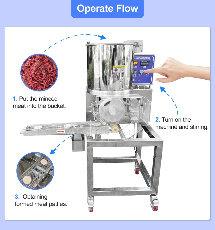Stainless Steel Beef Patty Potato Patty Forming Hash Brown Maker Potato Cake Chicken Nugget Hamburger Patty Making Machine