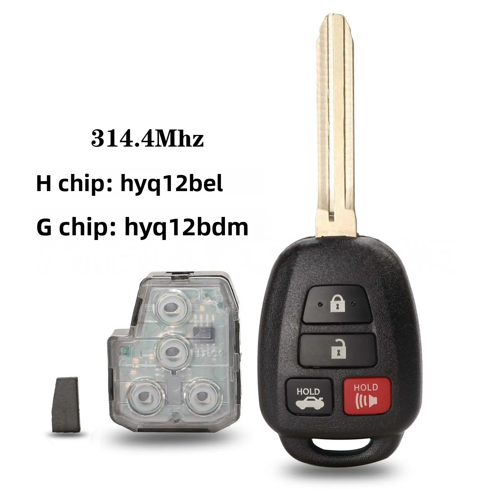 

Подходит для Toyota 4-клавишного дистанционного управления автомобильным ключом HYQ12BDM/HYQ12BEL 314,4 МГц G/H чип