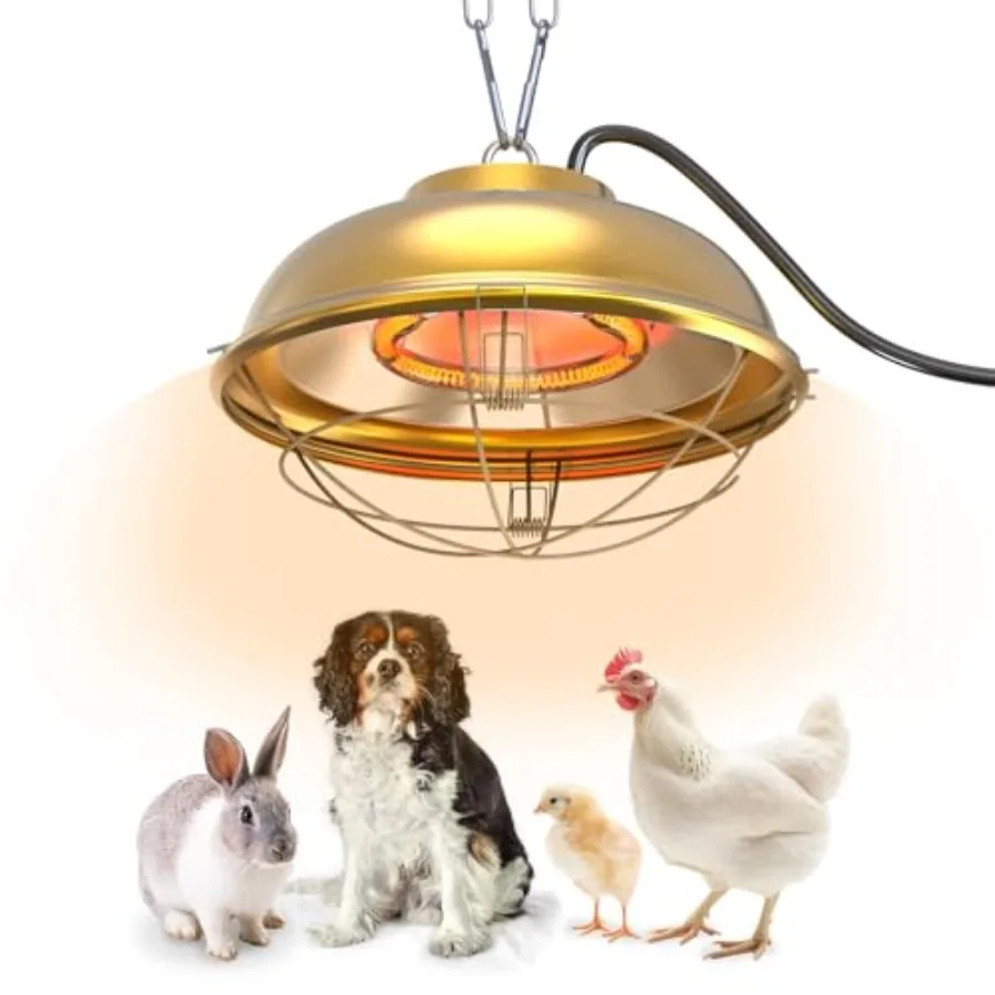 Heat Lamp for Chicken Coop - Professional Waterproof Chicken Coop Heater for Indoor and Outdoor Used - Suitable for Chick, Duck