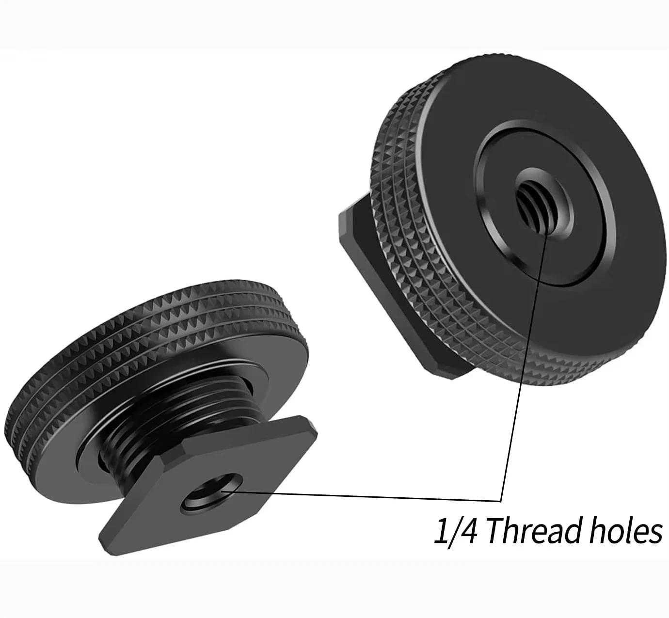 Переходник с внутренней резьбой 1/4 дюйма на горячий башмак, адаптер для крепления горячего башмака Atmoshue для Magic Arm, видеосвет, монитора. 1/4-20 холодный башмак