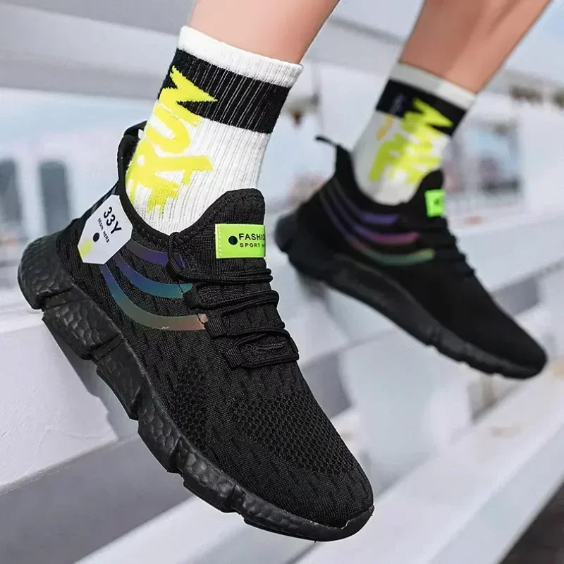 

Men’s Sneakers Anti Slip Breathable Mesh Running Shoes Shock Absorbing Insole Lightweight Skipping Rope Shoes Tenis Masculino