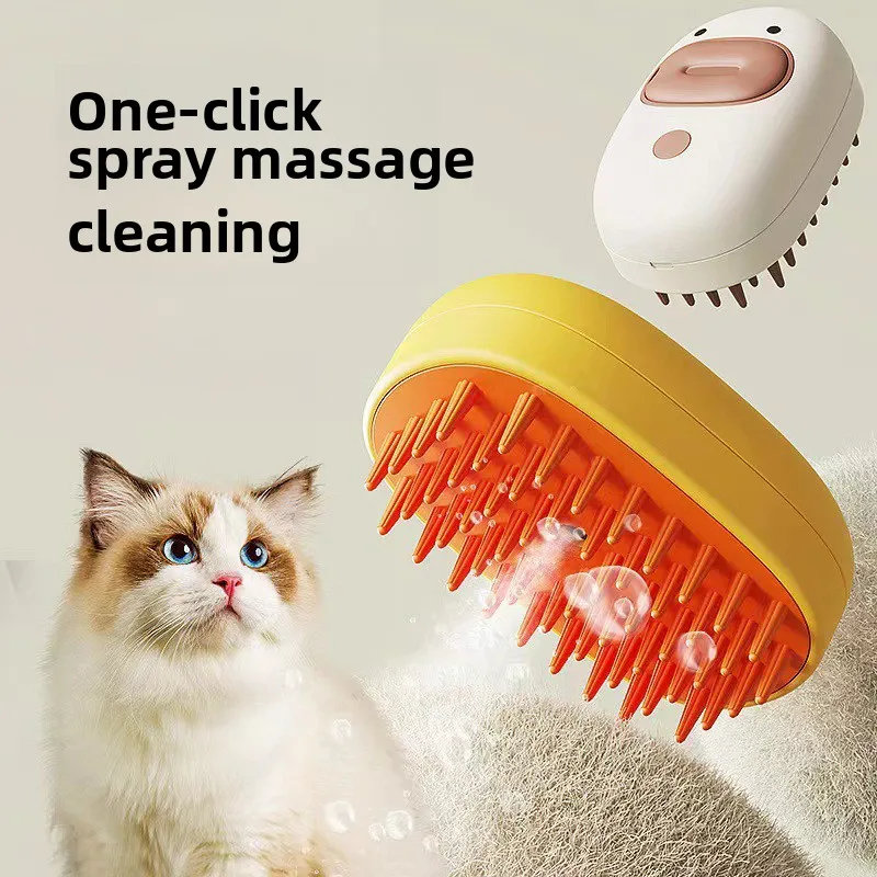 One-Click Spray Pet Bath Brush Eco-Friendly Dog Cat Grooming Comb for Massage Hair Removal Bathroom