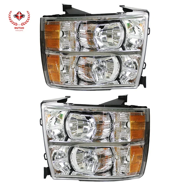 Suitable for Chevrolet 07-13 Silverado American standard headlights Solod original car halogen semi assembly electroplating