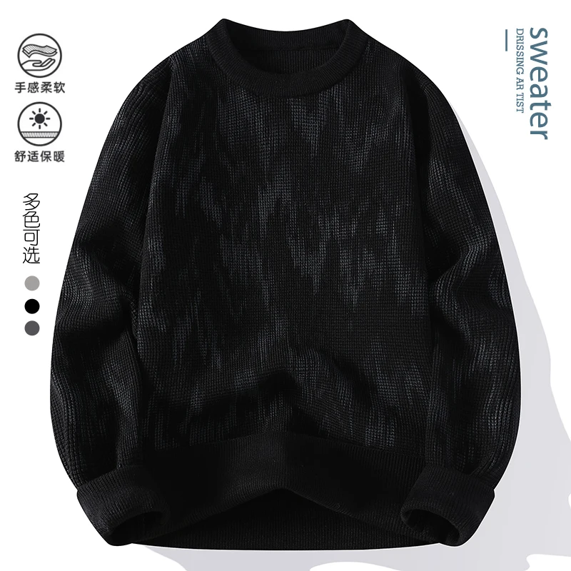 2024 winter korean style Sweaters men warm sweater mens fashion sweaters striped patterns Men's wool pullovers male size M-4XL