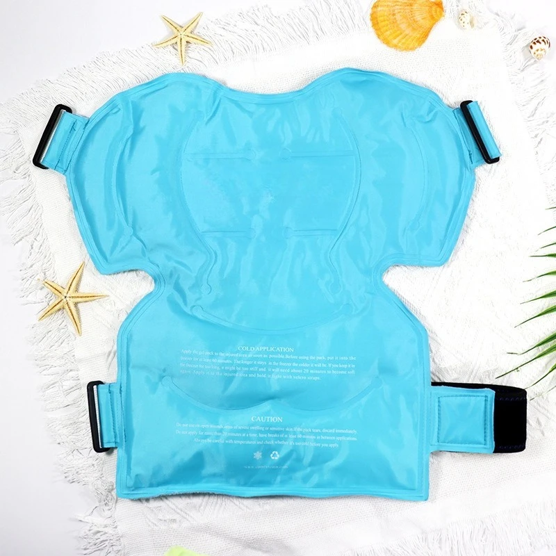 Sports Shoulder Brace with Adjustable Straps, Gel Neck and Shoulder Support, Single-Shoulder Diagonal Shoulder Brace, Ice Pack