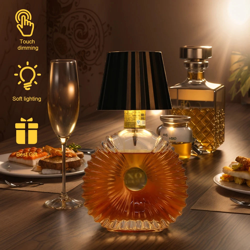 

Беспроводная лампа для бутылок, перезаряжаемая, с сенсорным управлением, декоративный ночник для баров и ресторанов