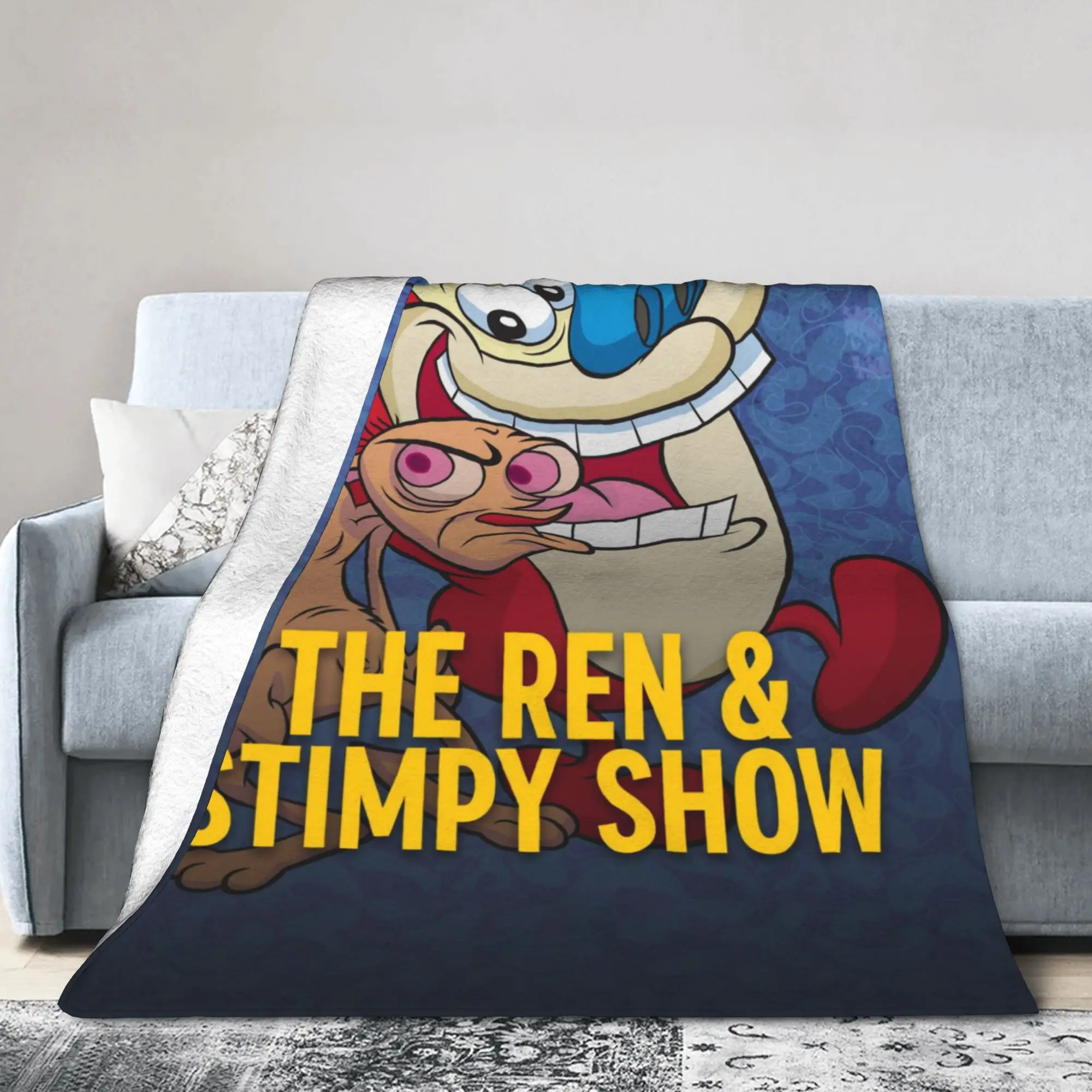  Duo Rucksack Ren & Stimpy  Blankets Super Soft Fleece Comfortable Gift  Throw Blanket Bedspread