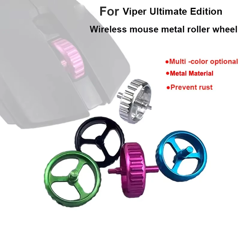 Rust-Resistant Custom Metal Scroll Wheel Replacement Repair Parts for Viper Ultimate Wireless Dual-Mode RGB Gaming Mouse