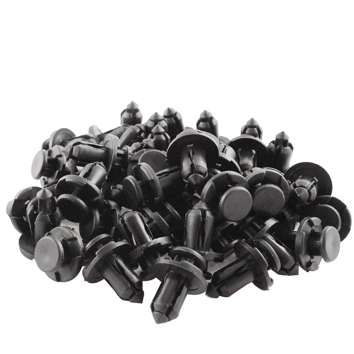 

80 Pcs Push Type Fasten Bumper Black Fastener Rivet for