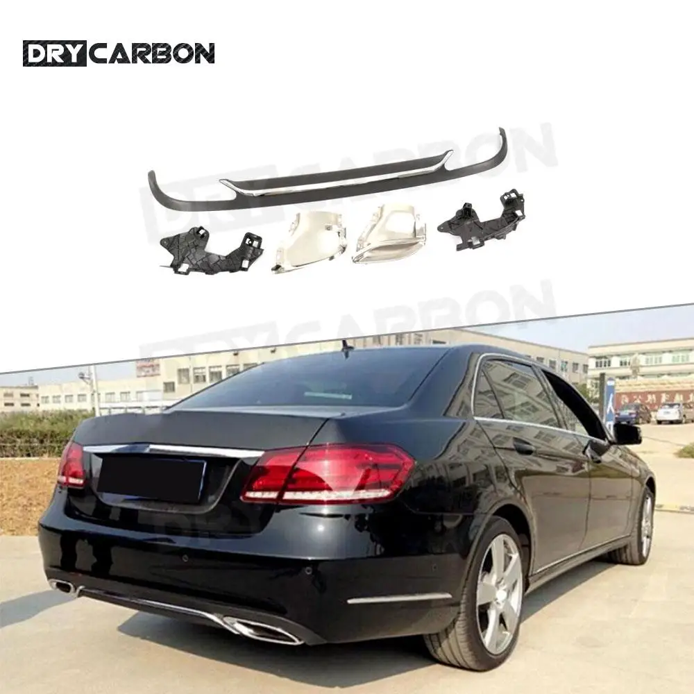 Car Rear Bumper Diffuser Spoiler Exhaust Tips For Mercedes Benz E Class W212 Standard 2013-2016 Rear Lip Body Kits Accessories